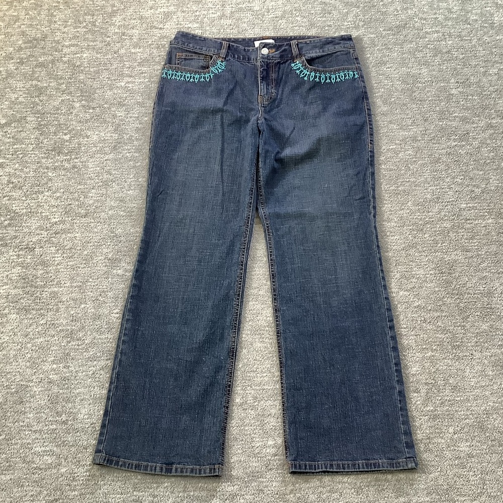 Ann Taylor Loft Boot Leg Beaded Jeans Sz. 10P
